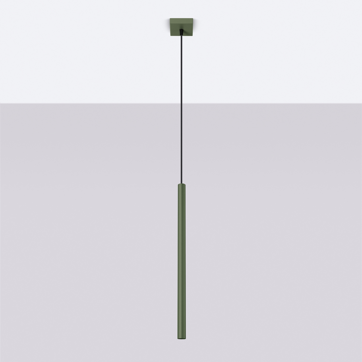 PASTELO 1 taklampa olivgrön + 1x LED-lampa G9 3000K varm 4,5W 450lm