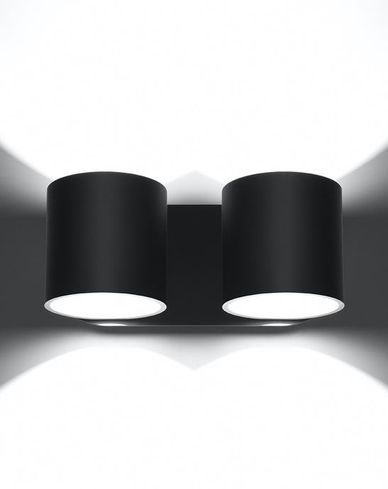 Vägglampa ORBIS 2 svart + 2x LED-lampa G9 4000K kall 4,5W 530lm