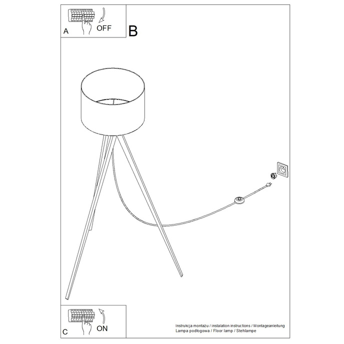 Golvlampa NATT beige