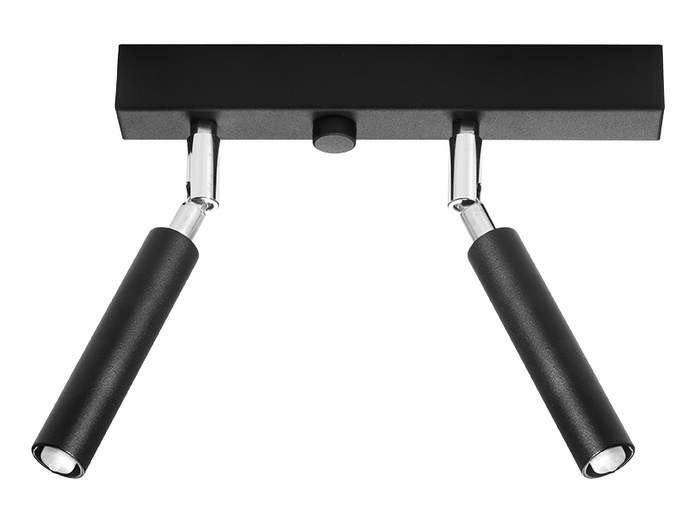 Plafond EYETECH 2 svart + 2x LED-lampa G9 3000K varm 4,5W 510lm