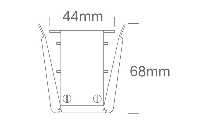 Magnetisk buss infälld 1m svart MIDI ON/OFF DALI 48V