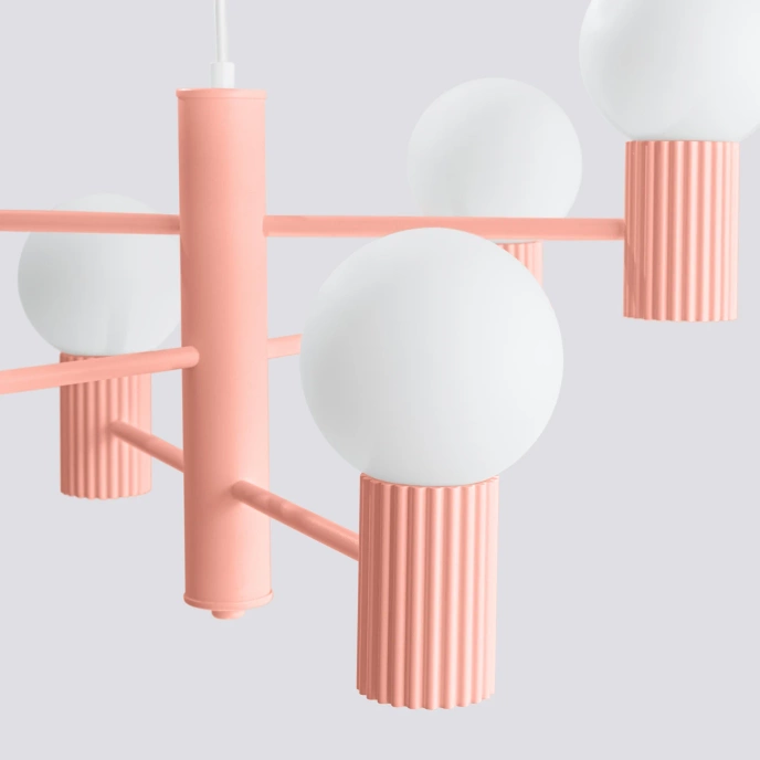 Ljuskrona HALO 6 persika