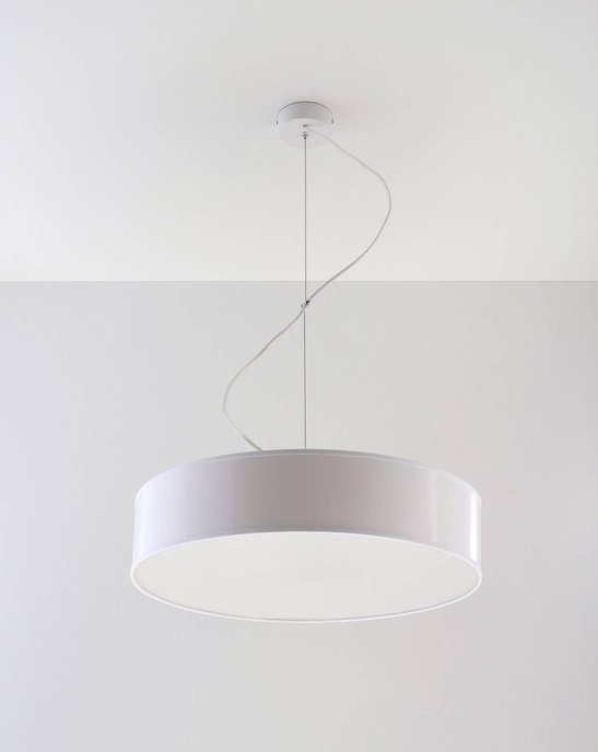 Pendellampa ARENA 45 WHITE + 3x LED-lampa E27 3000K Warm 7,5W 620lm