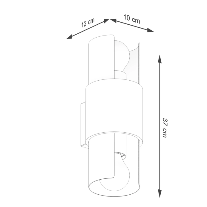 Vägglampa FLASH 2 vit