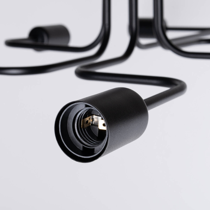 Ljuskrona VECTOR 6 svart + 6X LED-lampa E27 3000K 7W 760lm