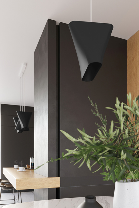 Ljuskrona BLUM 1 svart + 1x LED-lampa E27 3000K varm 7,5W 620lm