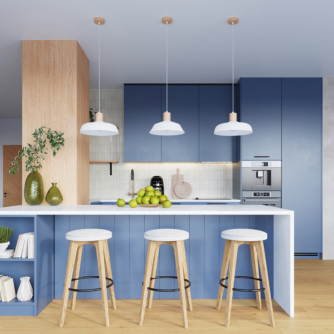 FANO taklampa vit + 1x LED-glödlampa E27 3000K varm 7,5W 620lm