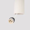 Pendellampa KARBON 1 beige + 1x LED-lampa GU-10 4000K Cold 7W 530lm