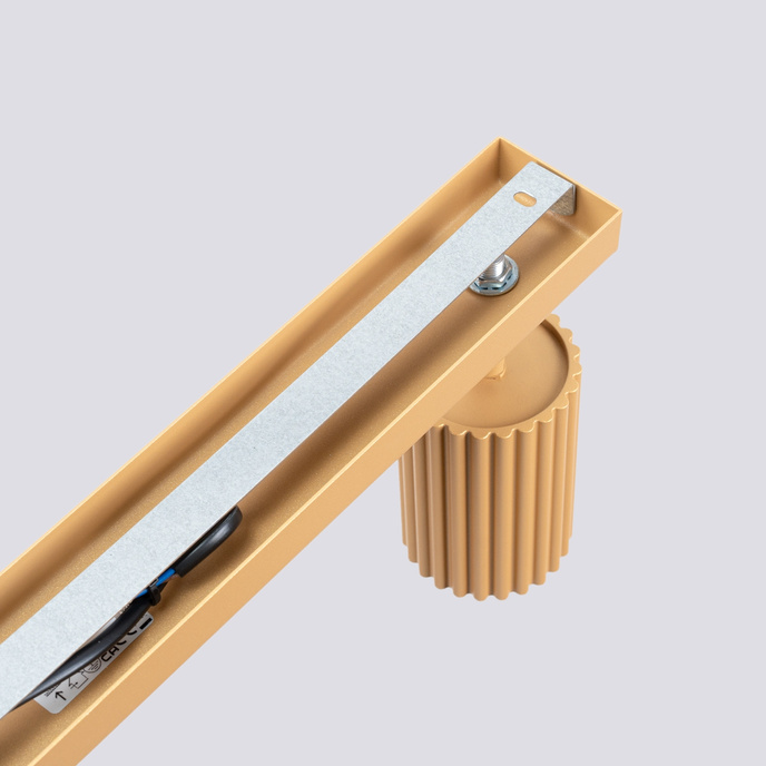 Plafond KARBON 3L guld + 3x LED-lampa GU-10 4000K Kall 7W 530lm