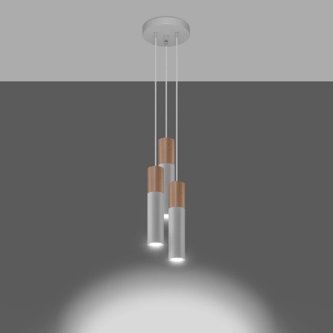 Pendel lampa PABLO 3P vit