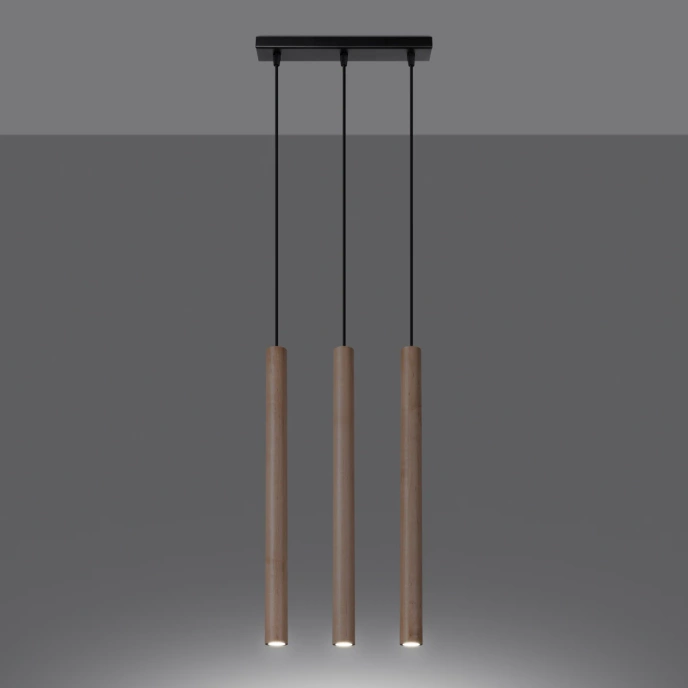 Taklampa PASTELO 3L trä