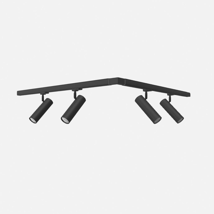 Taklampa, 4 spots, 3-fas strömskenor, DIREZIONE