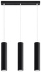 LAGOS 3 pendellampor svart + 3x LED-lampa GU-10 4000K Cold 7W 630lm