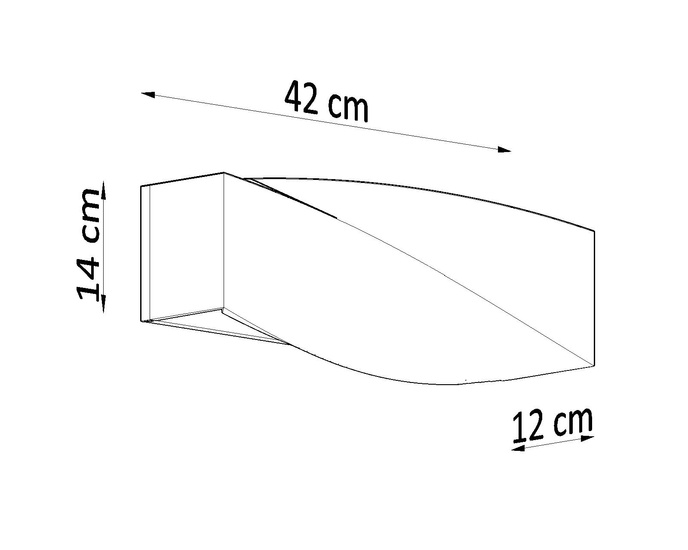 Sigma vägglampa i betong + 2x LED-lampa E27 4000K Cold 7,5W 650lm
