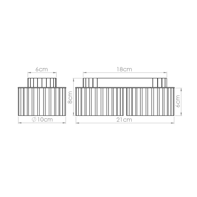 Taklampa AURA 2 vit Gx53