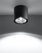 Plafond TIUBE svart + 1x LED-lampa GU10 AR111 3000K varm 12W 800lm
