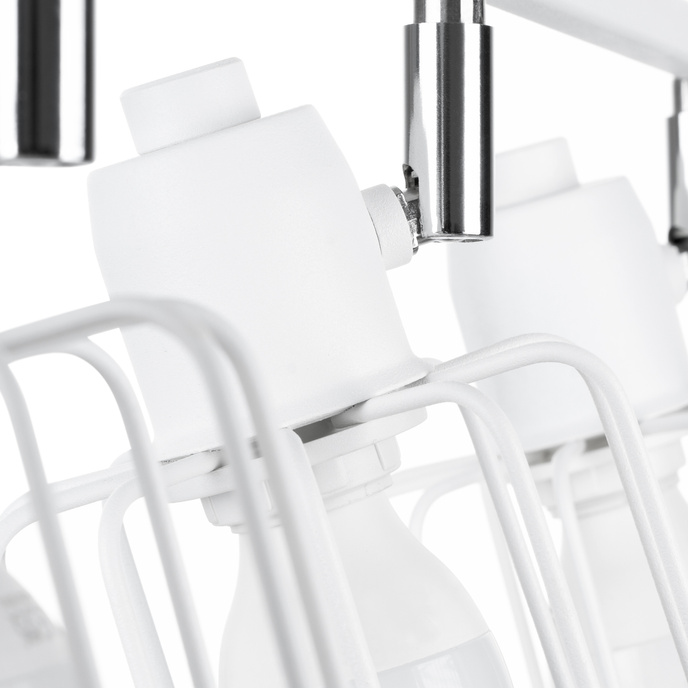 BELUCI 3 plafond vit + 3x LED-lampa E14 4000K Kall 7,5W 680lm