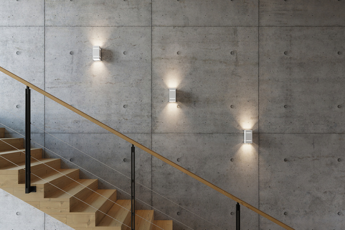 Vägglampa BLOCCO vit + 1x LED-glödlampa G9 3000K varm 4,5W 510lm