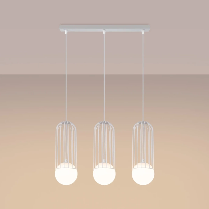 Pendellampa BRINA 3L vit