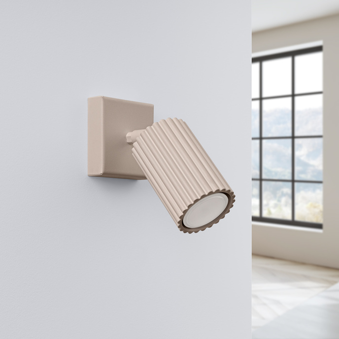Vägglampa KARBON taupe