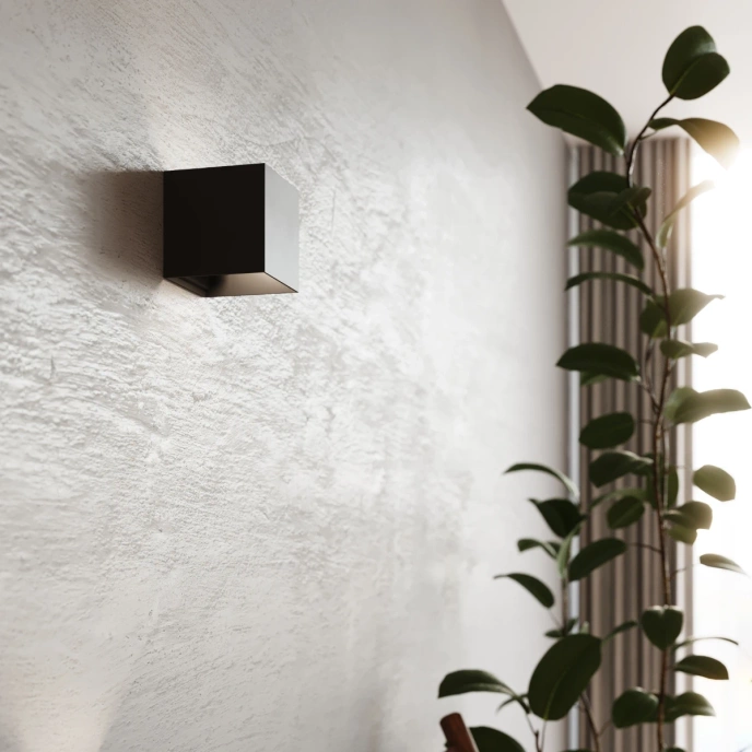 Vägglampa LUCA svart LED IP54