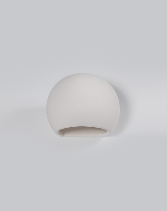 Keramisk vägglampa GLOBE vit + 1x LED-lampa E27 4000K Kall 7,5W 650lm