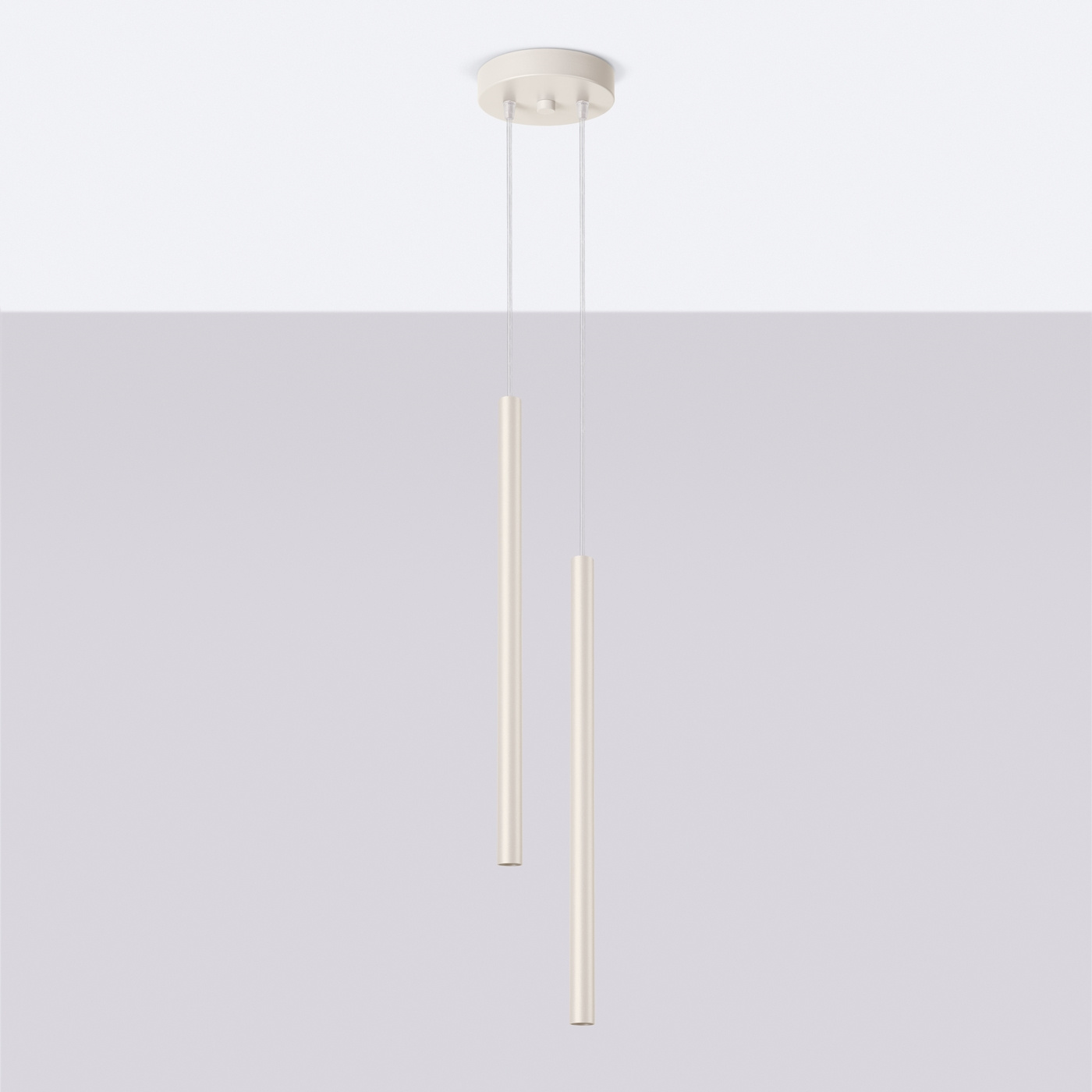 PASTELO 2 taklampa beige + 2x LED-lampa G9 4000K Kall 4,5W 460lm