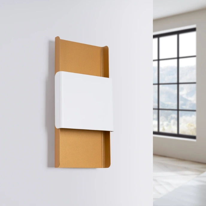 Vägglampa DURLIN guld/vit