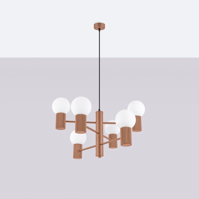 Ljuskrona HALO 6 mokka