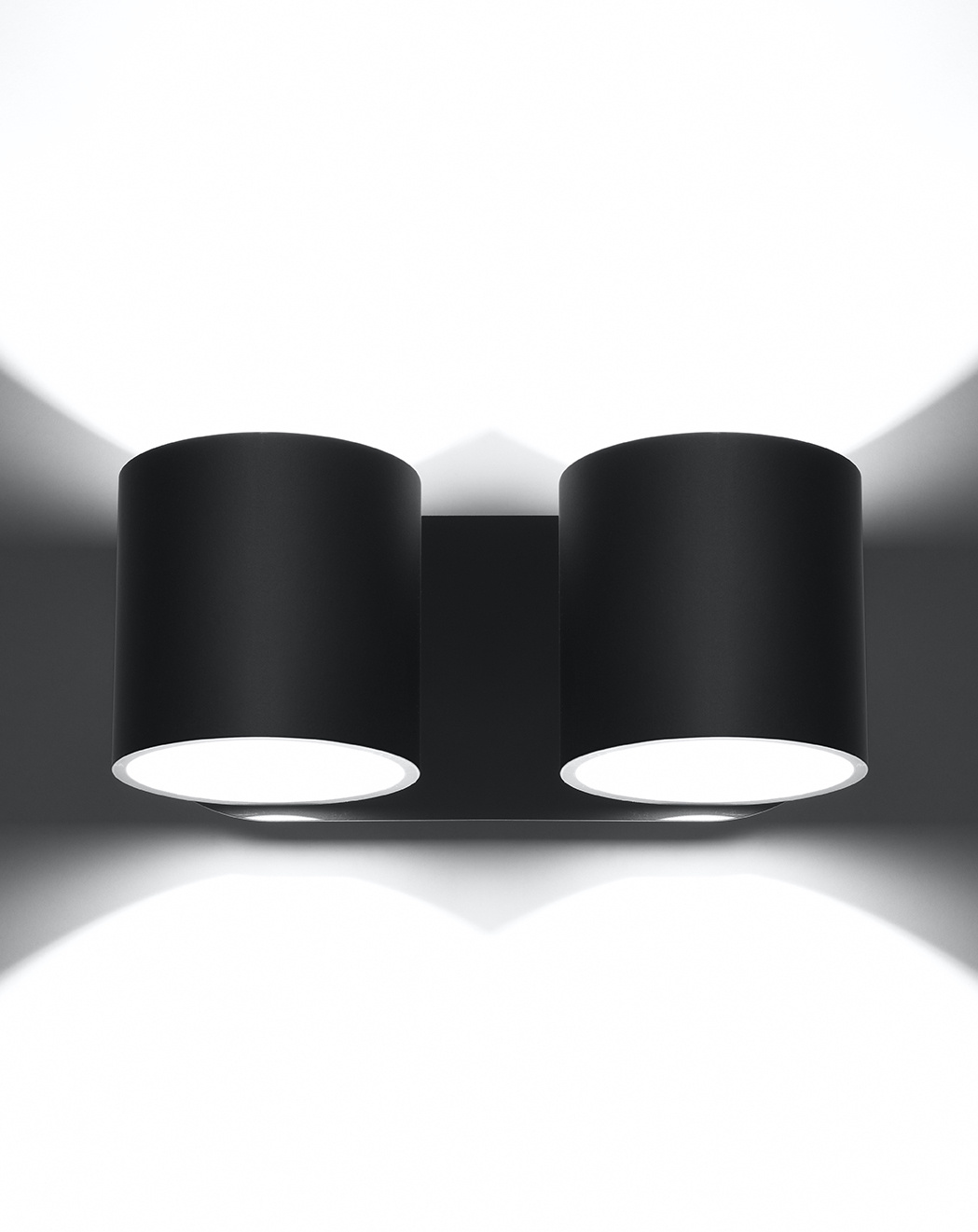 Vägglampa ORBIS 2 svart + 2x LED-lampa G9 4000K kall 4,5W 530lm