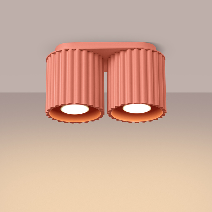 Taklampa AURA 2 persika GU10