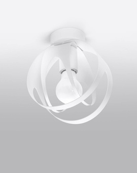 Plafond TULOS vit + 1x LED-lampa E27 4000K kall 7,5W 650lm