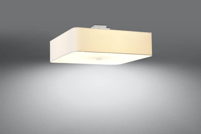 Plafond LOKKO 55 vit + 5x LED-lampa E27 3000K varm 7,5W 620lm
