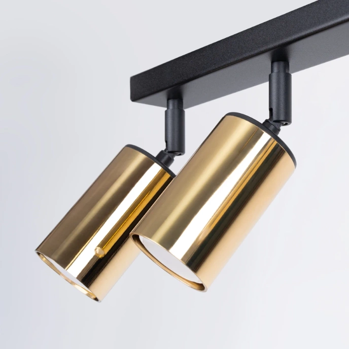 Taklampa WINX 6L svart/guld