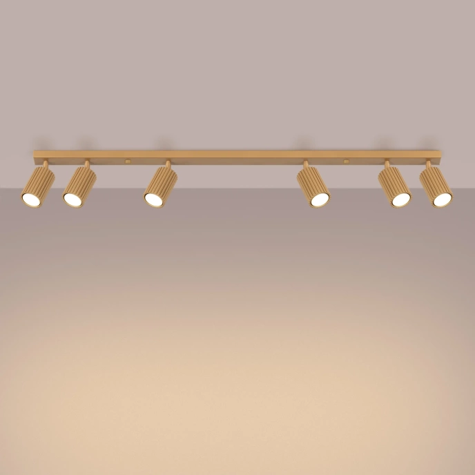 Taklampa KARBON 6L guld