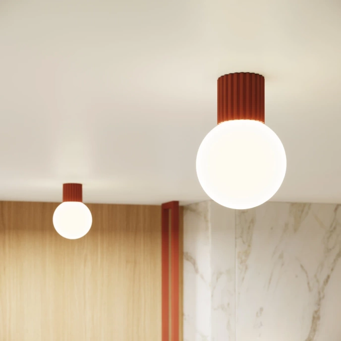 Taklampa HALO röd ochra IP44