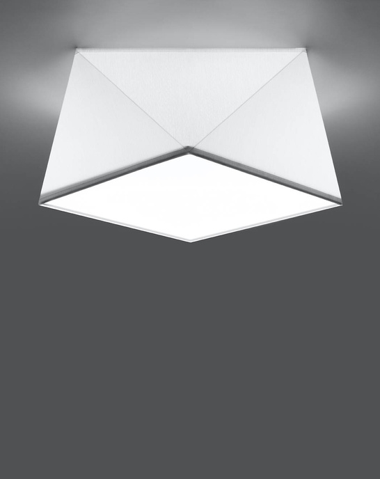 Plafond HEXA 25 WHITE + 1x LED-lampa E27 3000K varm 7,5W 620lm