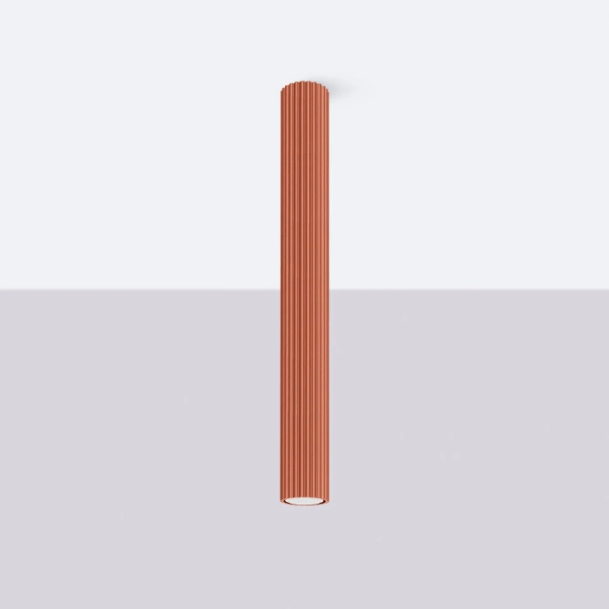 Taklampa KARBON 60 röd ockra