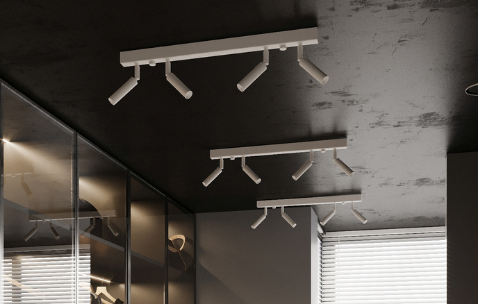 Plafond EYETECH 3 vit + 3x LED-lampa G9 4000K kall 4,5W 530lm