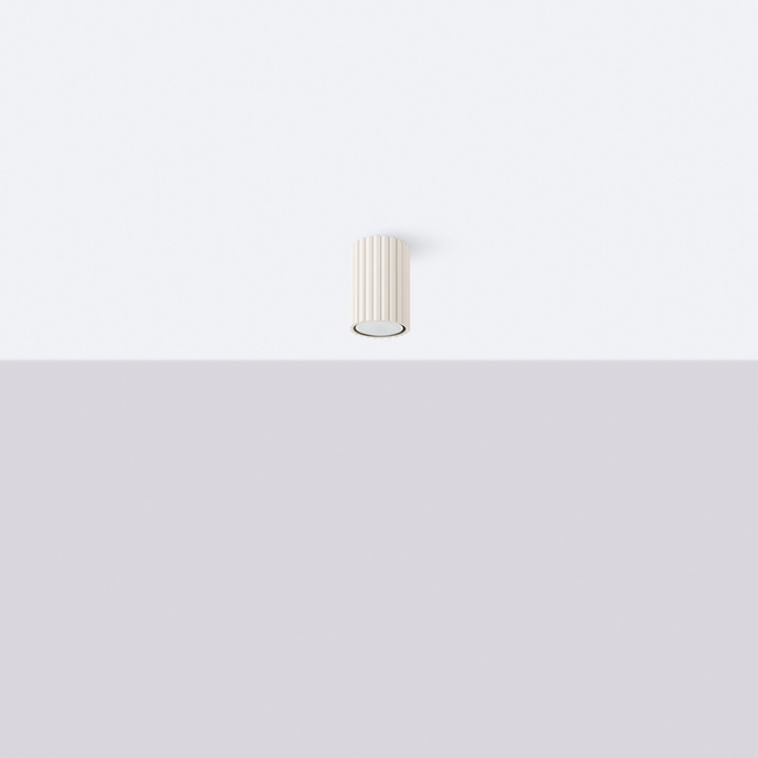 Plafond KARBON 10 beige + 1x LED-lampa GU-10 3000K varm 7W 510lm