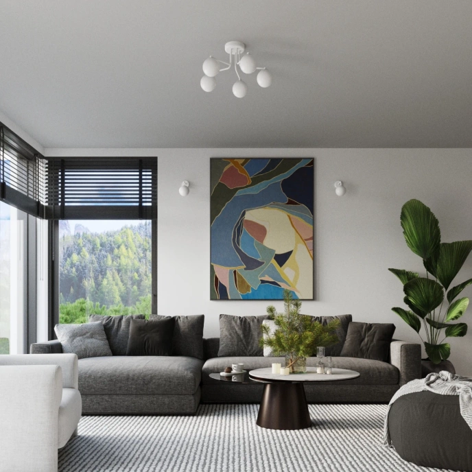 Ljuskrona ASTRAL 5 vit