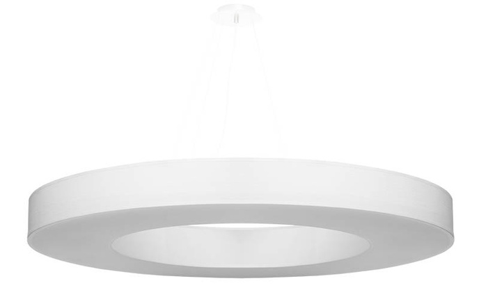 Ljuskrona SATURNO SLIM 90 vit + 8x LED-lampa E27 3000K varm 7,5W 620lm