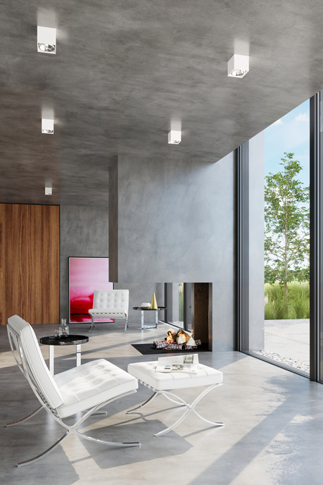 Plafond BLAKE White + 1x LED-lampa GU10 AR111 4000K COLD 10W 850lm