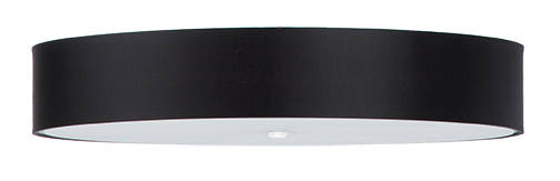 Plafond SKALA 80 svart + 6x LED-lampa E27 4000K Kall 7,5W 650lm