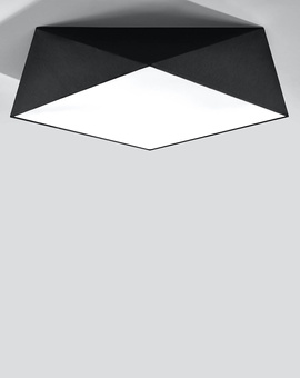 Plafond HEXA 45 BLACK + 3x LED-lampa E27 4000K Kall 7,5W 650lm