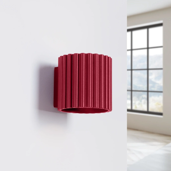 Vägglampa AURA burgundy G9