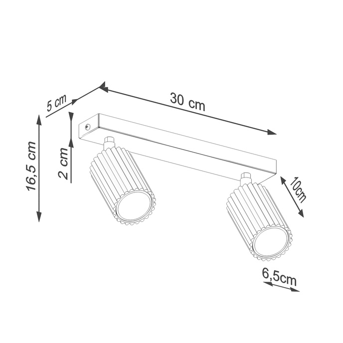 Taklampa KARBON 2 taupe