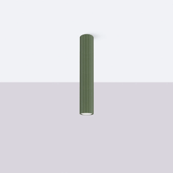 Taklampa KARBON 40 olivgrön