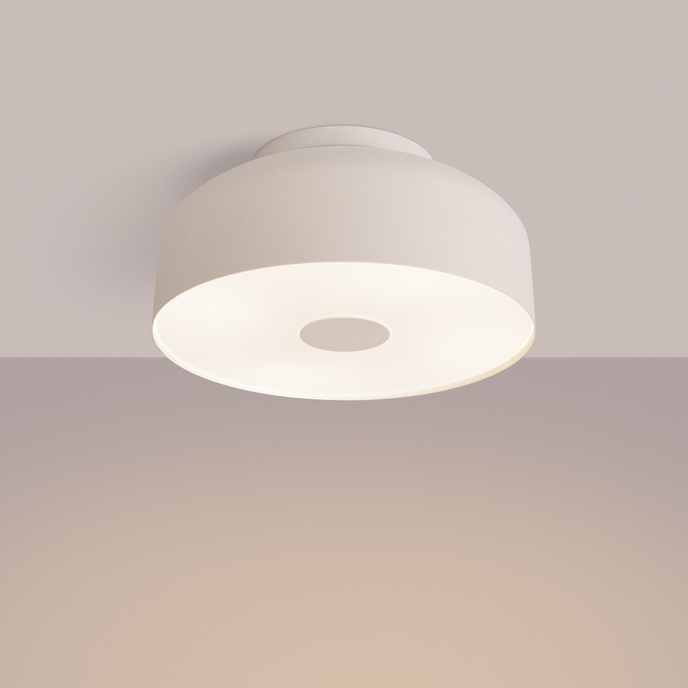 Plafond OMIQ beige + 4X LED-lampa E27 4000K Kall 7,5W 690lm
