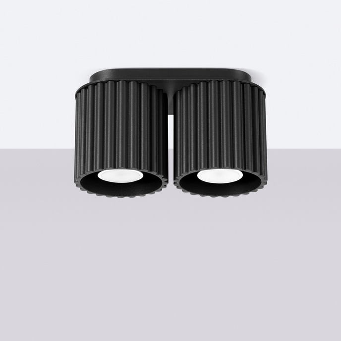 Taklampa AURA 2 svart GU10